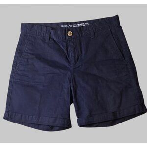 Women's Khakis by GAP Girlfriend 6-inch Shorts, Marine Blue, size: 0